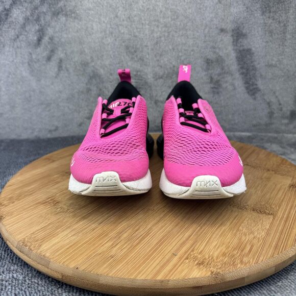 Nike Air Max 270 Shoes Youth Size 1Y Pink Black White Mesh Slip On AO2372-602 - Picture 2 of 10